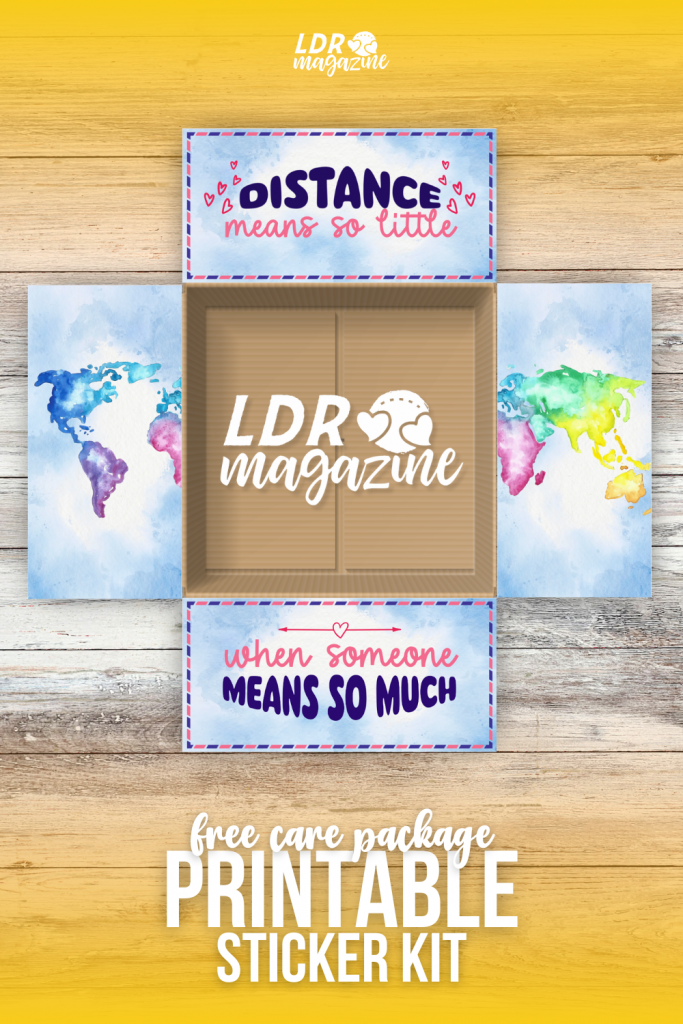 Free Care Package Sticker Kit - Distance Means So Little When Someone Means So Much